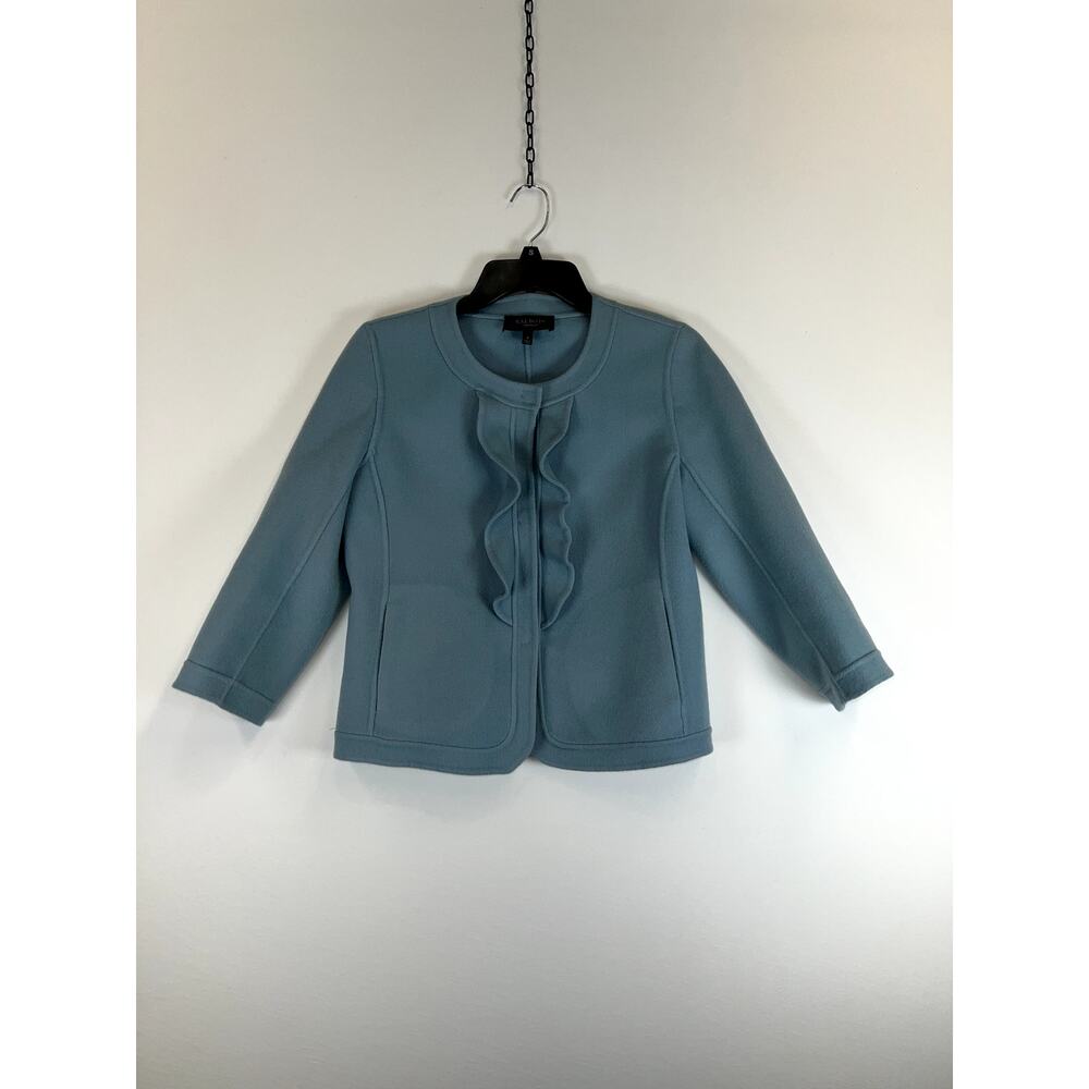 Talbots Coat Women’s Size 4 Blue Long Sleeve Wool Blend